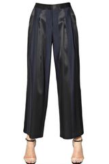 Giorgio Armani Striped Wool Silk Trousers