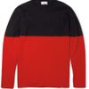 Hentsch Man Marni Twotone Knitted Cotton Sweater in Red for Men - Lyst