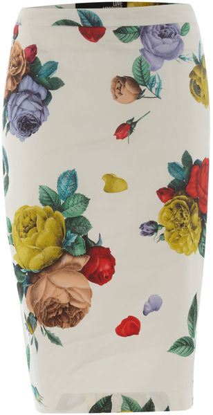 Love Moschino Floral Print Pencil Skirt - Lyst