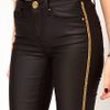 Asos Asos Waxed Skinny Jeans with Chain Side Embellishment in Black - Lyst