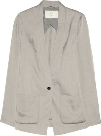 Day Birger Et Mikkelsen Texturedsatin Blazer - Lyst
