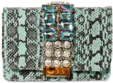 Gedebe Mini Cliky Bijoux Snake Shoulder Bag in Green (multi) Gedebe Mini Cliky Bijoux Snake Shoulder Bag in Green (multi)