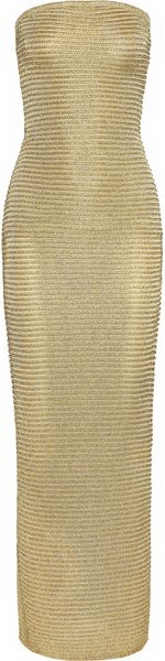 Jay Ahr Metallic Ribbedknit Gown - Lyst