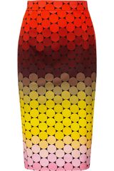 Jonathan Saunders Axel Polkadot Stretchcotton Twill Pencil Skirt