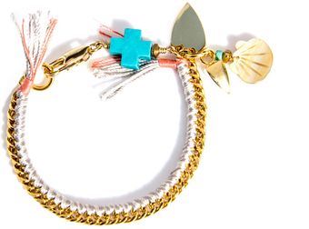 Lizzie Fortunato Woven Chain and Thread Bracelet - Lyst