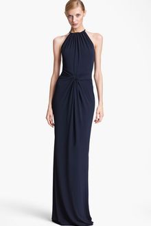 Michael Kors Matte Jersey Halter Gown - Lyst