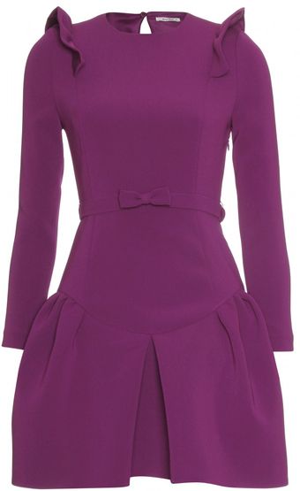 Miu Miu Dress with Bow Trimmed Belt - Lyst