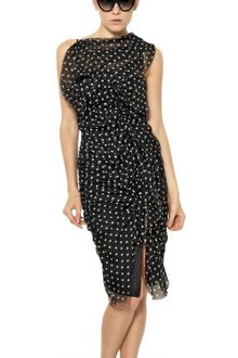 Nina Ricci Polka Dot Silk Chiffon Dress - Lyst