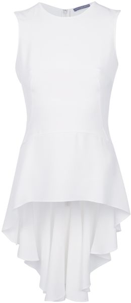 Alexander McQueen Sleeveless Peplum Top - Lyst