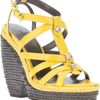 Balenciaga Wedge Sandal in Yellow - Lyst