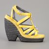 Balenciaga Wedge Sandal in Yellow - Lyst