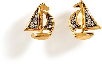Juicy Couture Goldtoned Sailboat Stud Earrings - Lyst