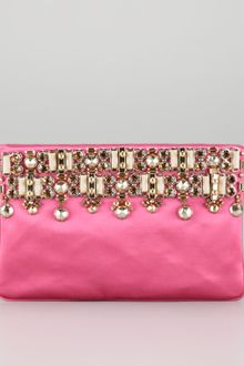 Prada Jeweled Satin Clutch Bag - Lyst
