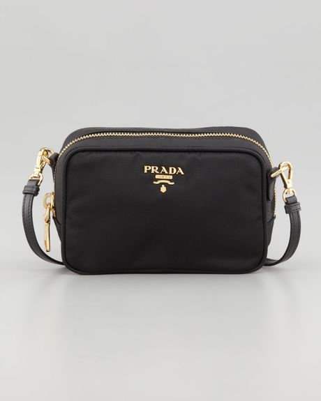 Prada Tessuto Small Crossbody Bag in Black (nero) - Lyst