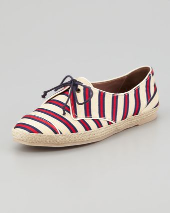 Tabitha Simmons Tie-striped Flat Espadrille Sneaker - Lyst