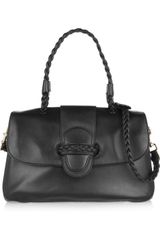 Valentino Braiddetailed Leather Shoulder Bag