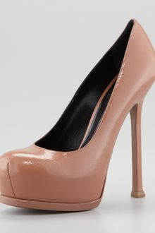 Yves Saint Laurent Tribute Patent Leather Pump - Lyst