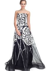 Carolina Herrera Silk Strapless Gown
