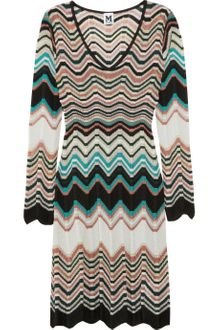 M Missoni Zigzag Crochetknit Dress - Lyst