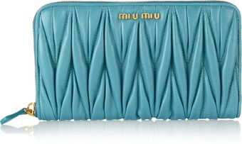 Miu Miu Matelassé Leather Continental Wallet - Lyst