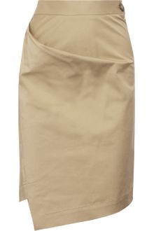 Vivienne Westwood Anglomania New Accident Folded Stretchcotton Skirt - Lyst