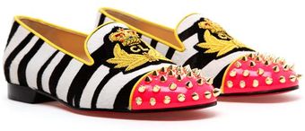 Christian Louboutin Intern Ponyskin and Leather Dress Slippers - Lyst