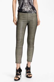 Helmut Lang Rift Stretch Leather Crop Leggings - Lyst