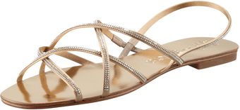 Pedro Garcia Elora Crystaldetailed Sandal Gol - Lyst