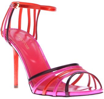 Sergio Rossi Blood Mid Heel Sandal - Lyst
