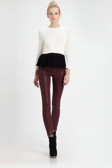 Alice + Olivia Betty Peplum Tee - Lyst