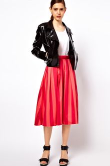 ASOS Collection Midi Skirt in Bold Stripe - Lyst