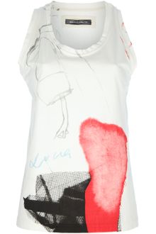Balenciaga Printed Sleeveless T-shirt - Lyst