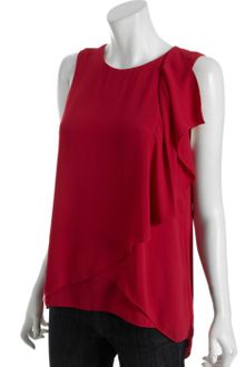 BCBGMAXAZRIA Turkish Rose Crepe Julianna Draped Tank - Lyst