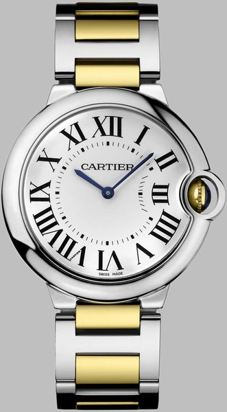 Cartier Ballon Bleu Stainless Steel and Yellow Gold Bracelet Medium - Lyst