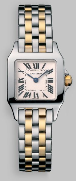 Cartier Two-Tone Bracelet Watch - Lyst