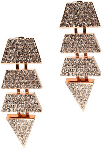 Eddie Borgo Pave Scaled Triangle Earrings - Lyst