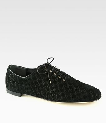 Gucci Suede Laceup Brogues - Lyst