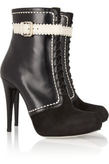 Jason Wu Leather and Suede Laceup Boots - Lyst