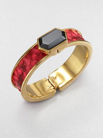Kara By Kara Ross Python and Hematite Bracelet - Lyst