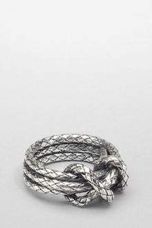 Bottega Veneta Intrecciato Antique Silver Ring - Lyst