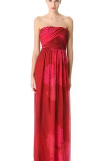 Giambattista Valli Gathered Strapless Gown - Lyst