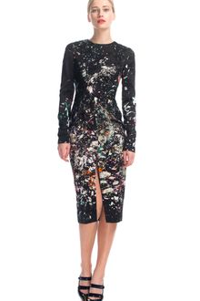 J. Mendel Embroidered Bodice Cocktail Dress - Lyst