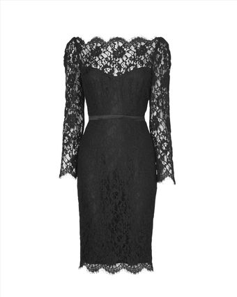 Jaeger Scalloped Lace Dress - Lyst