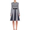 Michael Kors Mixstripe Shantung Skirt in Blue (natural) - Lyst
