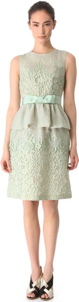 Moschino Sleeveless Peplum Dress with Bow - Lyst