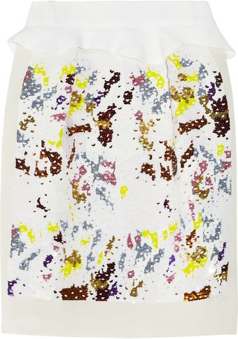 Preen Matilda Sequined Crepe Skirt - Lyst
