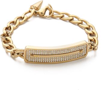 Rebecca Minkoff Pave Id Bracelet - Lyst