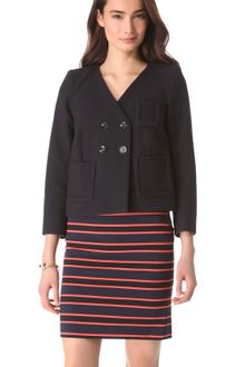 Sonia By Sonia Rykiel Crop Pea Coat - Lyst