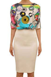 Versace Bimaterial Dress - Lyst
