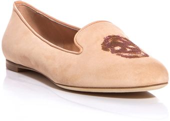 Alexander McQueen Sequin Skull Slippers - Lyst
